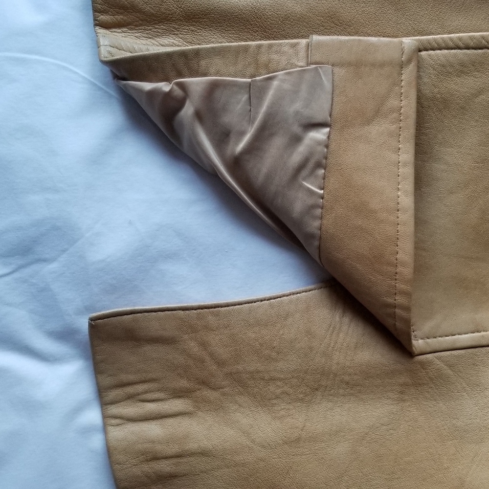 🇨🇦 Gorgeous Danier leather jacket | classic camel colour | blazer-style | Sz S - Picture 9 of 13